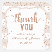 Sandstreifen und Rose Gold Hochzeit Liebe Dank