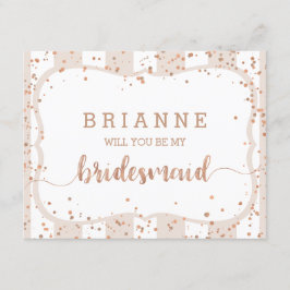 Sandstreifen und Rose Gold werden meine Bridesmaid Einladung