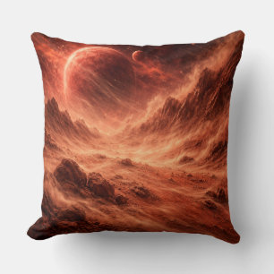 Sandsturm auf dem orangen Planeten Kissen