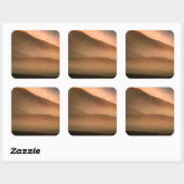 Sandsturm bei den Dünen von Mesziemlich Sand, Sonn Quadratischer Aufkleber (Blatt)