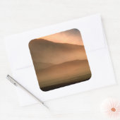 Sandsturm bei den Dünen von Mesziemlich Sand, Sonn Quadratischer Aufkleber (Umschlag)