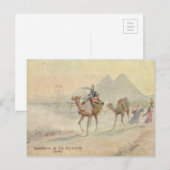Sandsturm bei den Pyramiden Postkarte (Vorne/Hinten)