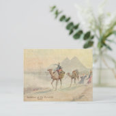 Sandsturm in Pyramiden Postkarte (Stehend Vorderseite)