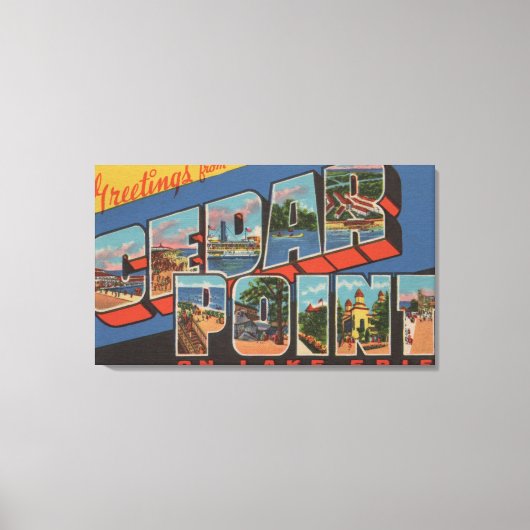 Sandusky, Ohio - See Erie - Cedar Point Leinwanddruck (Vorderseite)