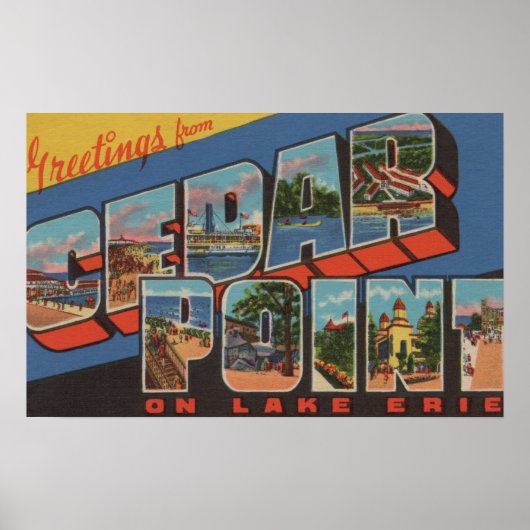 Sandusky, Ohio - See Erie - Cedar Point Poster (Vorne)