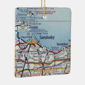 Sandusky und Vermillion OH Karte Keramikornament (Rechts)