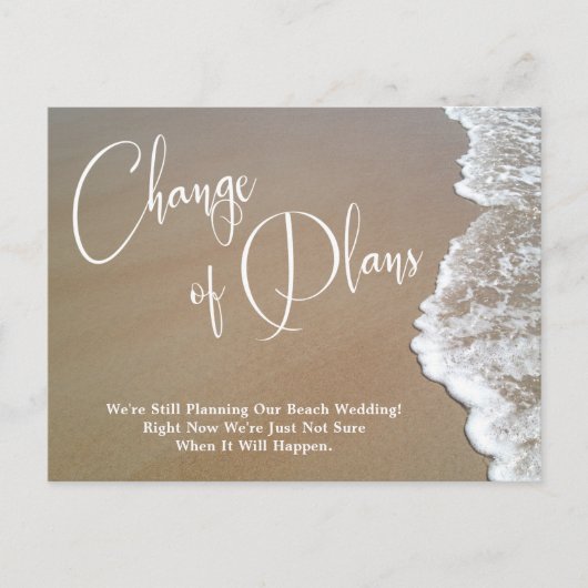 Sandwechsel, Pläne für verspätete Hochzeit am Stra Postkarte (Vorderseite)