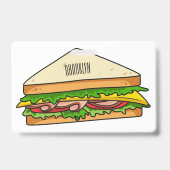 Sandwich Cartoon Illustration Ausweis (Rückseite)