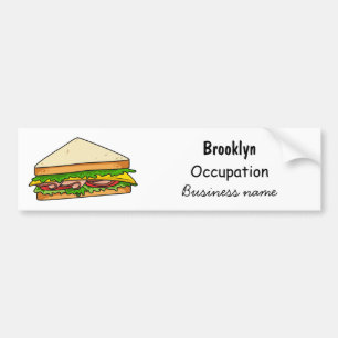 Sandwich Cartoon Illustration Autoaufkleber