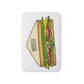 Sandwich Cartoon Illustration Badematte (Vorderseite Vertikal)