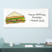 Sandwich Cartoon Illustration Banner (Messe)