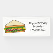 Sandwich Cartoon Illustration Banner (Horizontal)