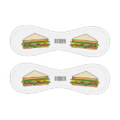 Sandwich Cartoon Illustration Baseball (Paneele)