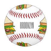 Sandwich Cartoon Illustration Baseball (Vorderseite)
