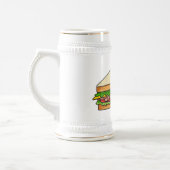 Sandwich Cartoon Illustration Bierglas (Links)