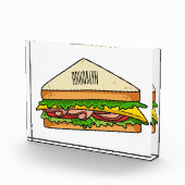 Sandwich Cartoon Illustration Fotoblock (Rechts)