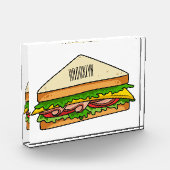 Sandwich Cartoon Illustration Fotoblock (Links)