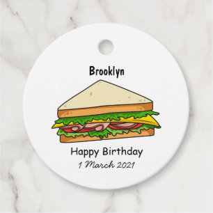 Sandwich Cartoon Illustration Geschenkanhänger