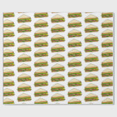 Sandwich Cartoon Illustration Geschenkpapier (Flach)