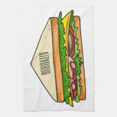 Sandwich Cartoon Illustration Geschirrtuch (Vertikal)