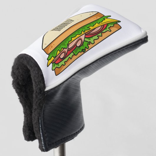Sandwich Cartoon Illustration Golf Headcover (3/4 Vorderseite)
