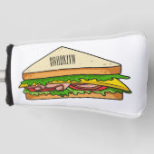 Sandwich Cartoon Illustration Golf Headcover (Vorderseite)