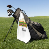 Sandwich Cartoon Illustration Golfhandtuch (Gras)