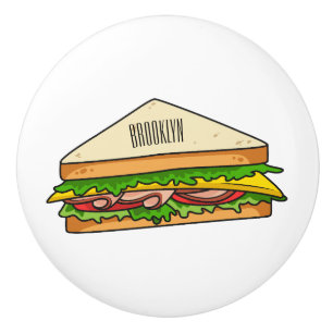Sandwich Cartoon Illustration Keramikknauf