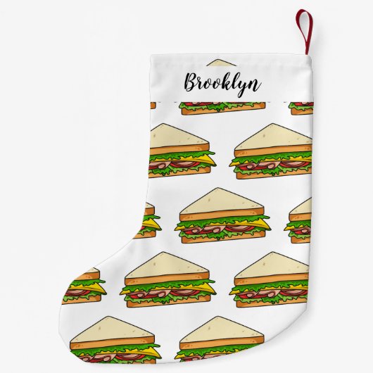 Sandwich Cartoon Illustration Kleiner Weihnachtsstrumpf (Rückseite)