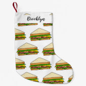 Sandwich Cartoon Illustration Kleiner Weihnachtsstrumpf (Vorderseite)