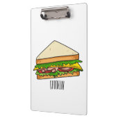 Sandwich Cartoon Illustration Klemmbrett (Links)