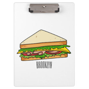 Sandwich Cartoon Illustration Klemmbrett