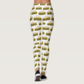 Sandwich Cartoon Illustration Leggings (Rückseite)