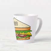 Sandwich Cartoon Illustration Milchtasse (Rechte Ecke)