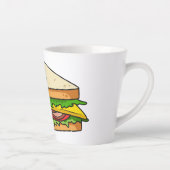 Sandwich Cartoon Illustration Milchtasse (Rechts)