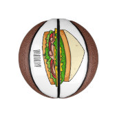 Sandwich Cartoon Illustration Mini Basketball (Vertikal)
