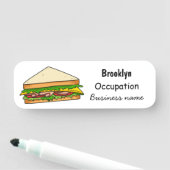Sandwich Cartoon Illustration Namensschild (Beispiel)