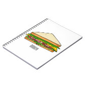 Sandwich Cartoon Illustration Notizblock (Linke Seite)