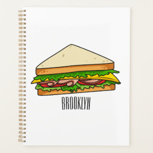 Sandwich Cartoon Illustration Planer