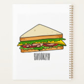 Sandwich Cartoon Illustration Planer (Rückseite)