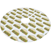 Sandwich Cartoon Illustration Polyester Weihnachtsbaumdecke (Schrägansicht)
