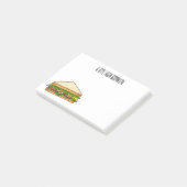 Sandwich Cartoon Illustration Post-it Klebezettel (angewinkelt)