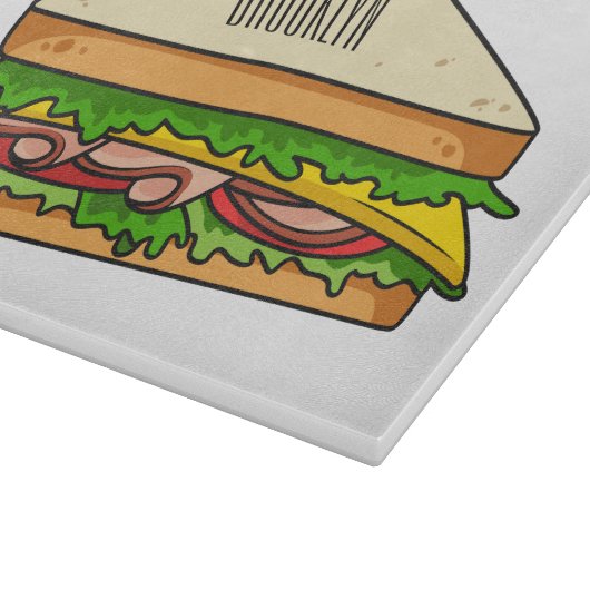 Sandwich Cartoon Illustration Schneidebrett (Ecke)