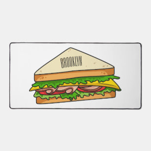Sandwich Cartoon Illustration Schreibtischunterlage