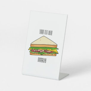 Sandwich Cartoon Illustration Sockelschild