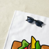 Sandwich Cartoon Illustration Strandtuch (Beispiel)