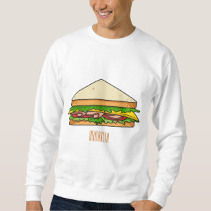 Sandwich Cartoon Illustration Sweatshirt