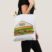 Sandwich Cartoon Illustration Tasche (Von Nahem)