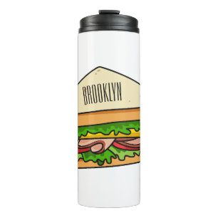 Sandwich Cartoon Illustration Thermosbecher