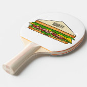 Sandwich Cartoon Illustration Tischtennis Schläger (Vorderseite)